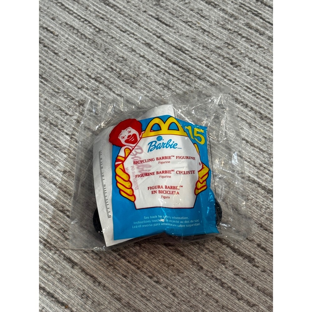 Vintage 2000 McDonalds Happy Meal Bicycling Barbie Figurine Toy New Sealed